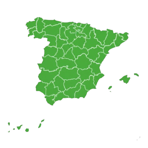 Mapa en verde de España